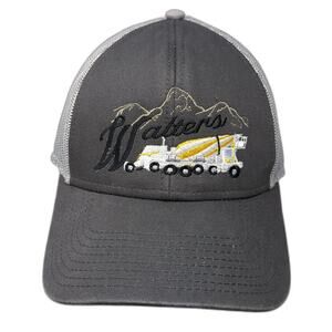 Walters Strapback Trucker Hat Gray One Size Adjustable Fahrenheit Headwear